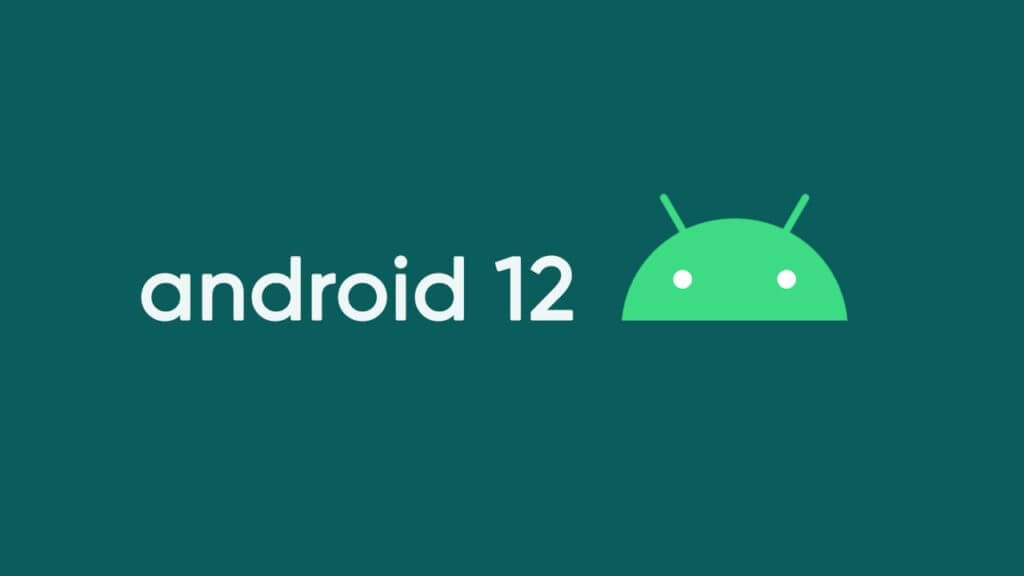 Auf diesem Bild erkennt man den Schriftzug "Android 12" rechts daneben ist das Android Logo zu sehen.