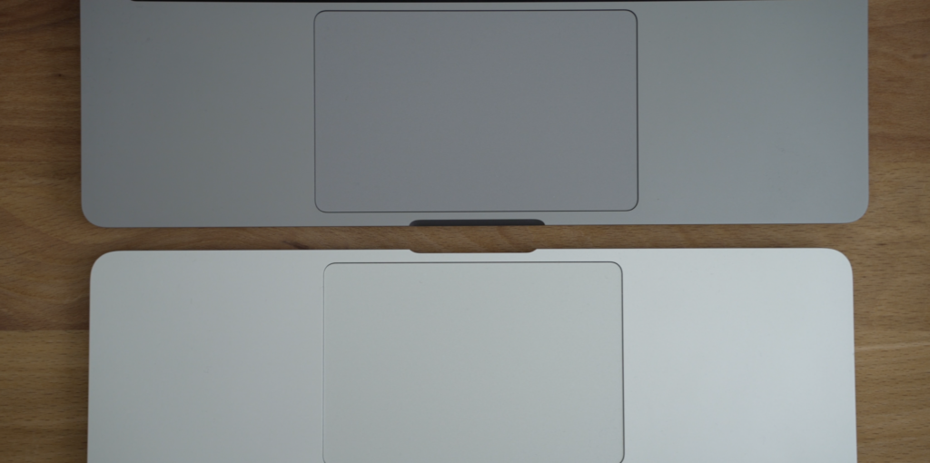 MacBook Pro Trackpad neben MacBook Air TrackPad