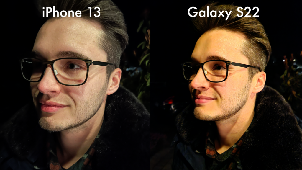iPhone 13 vs Galaxy S22 Nacht