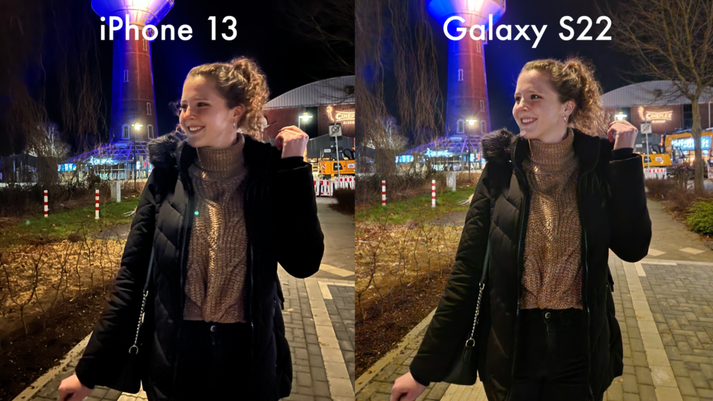 iPhone 13 vs Galaxy S22 Nachtfotografie