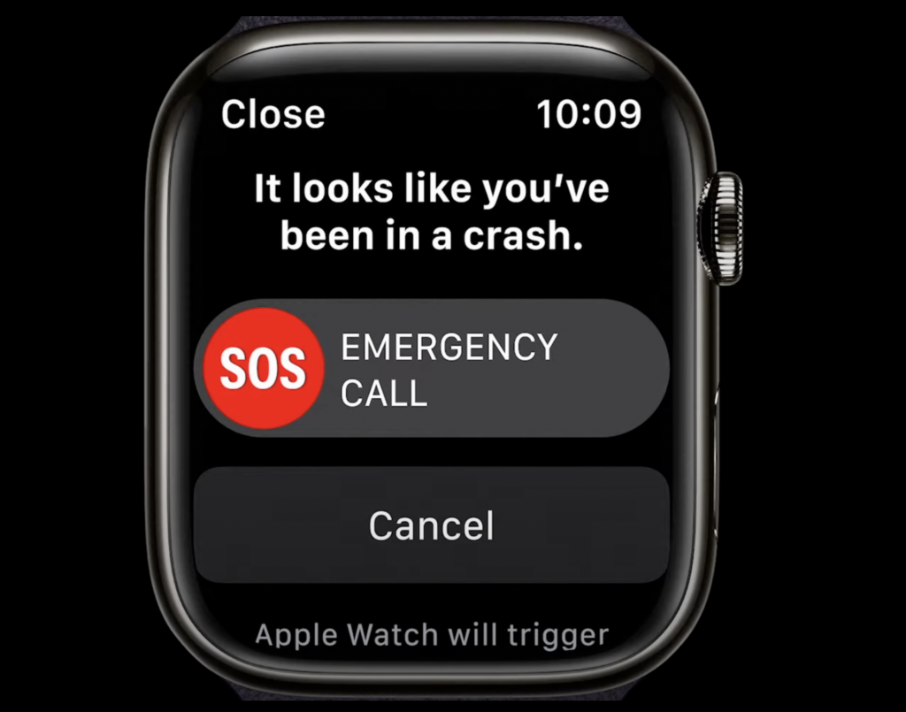 Autounfallerkennung Apple Watch Series 8