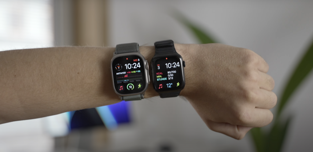 Apple Watch Ultra im Vergleich am Handgelenk