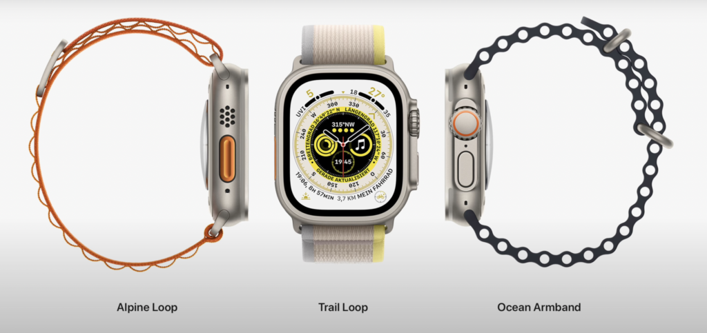 neuen Armbänder der Apple Watch Ultra