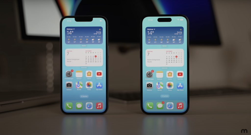 iPhone 14 und iPhone 14 Pro Display Vergleich