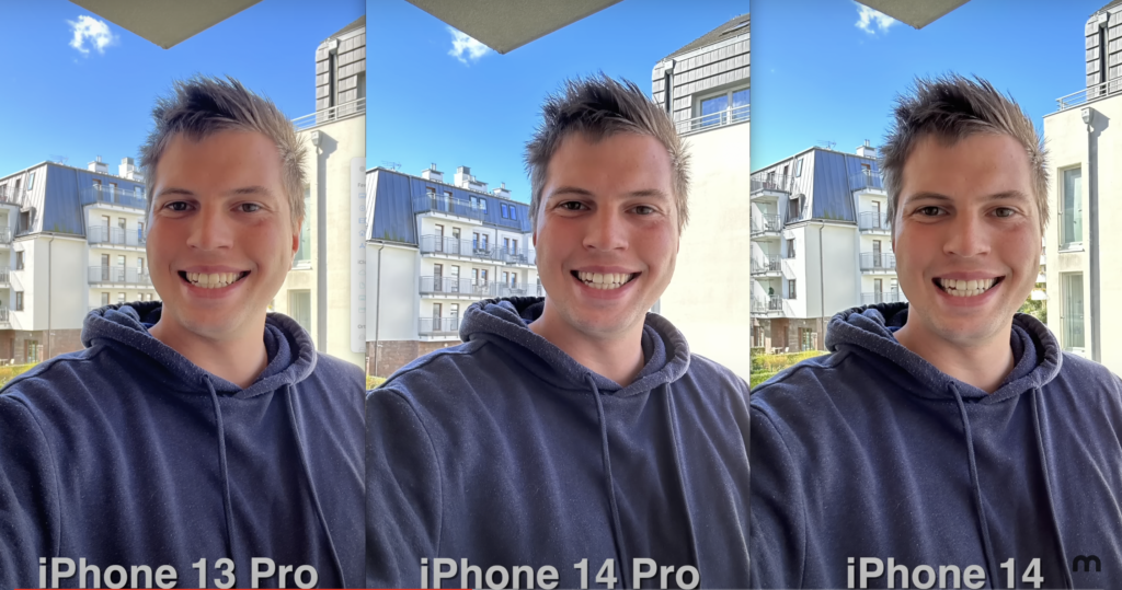 iPhone 14, iPhone 14 Pro und iPhone 13 Pro Frontkamera Vergleich