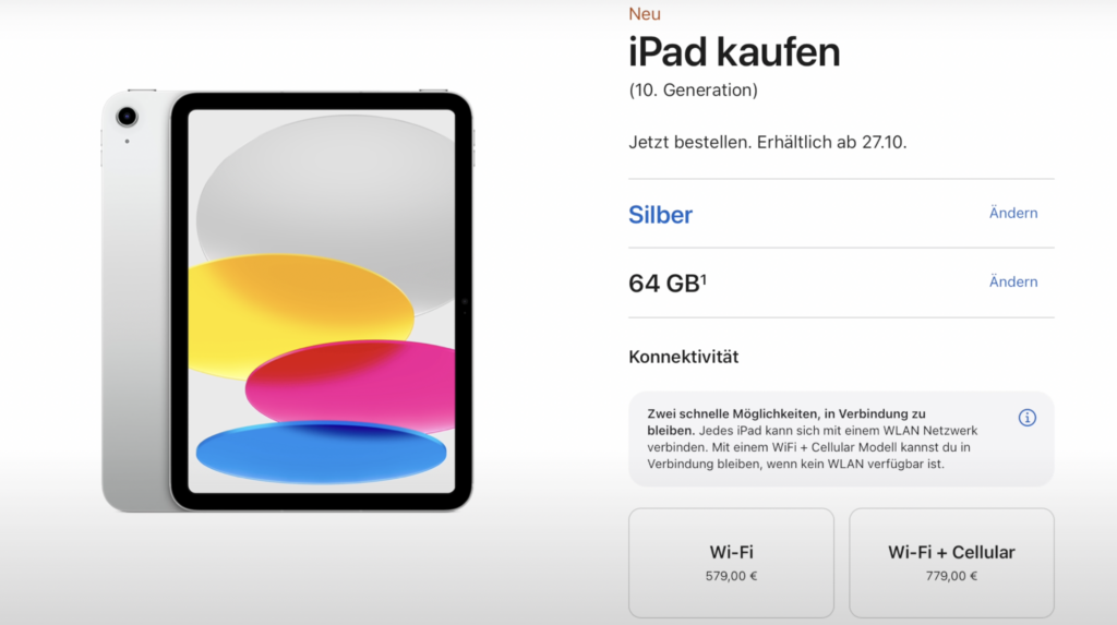 iPad 10 Preis